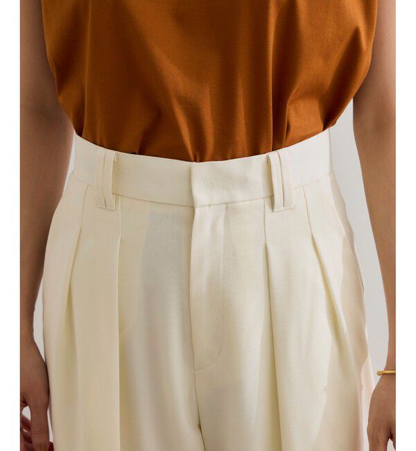 ROPE「【撥水】ウールタックトラウザーパンツ【雑誌掲載】」|チノ|