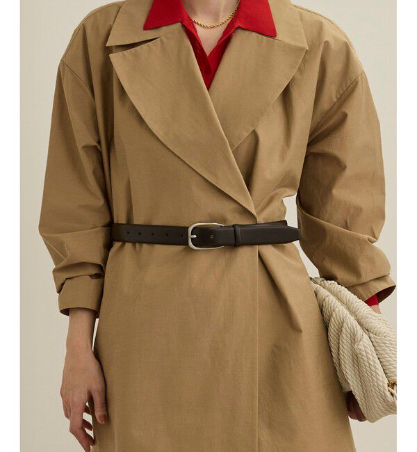 ROPE「シグネットバックルレザーワイドベルト」|ベルト|コゲ茶メイン