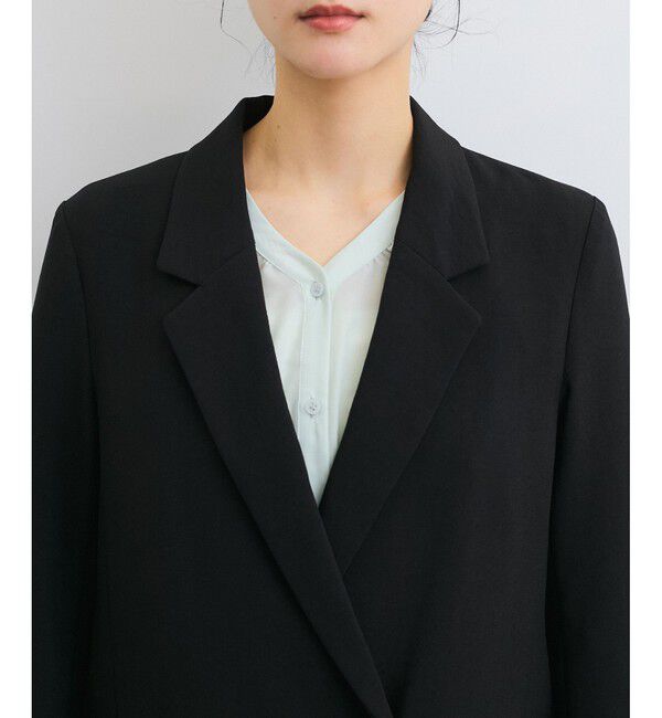 VIS「【美easy】リネンライクリラックスジャケット【接触冷感/洗える】【セットアップ対応】」|テーラードジャケット|