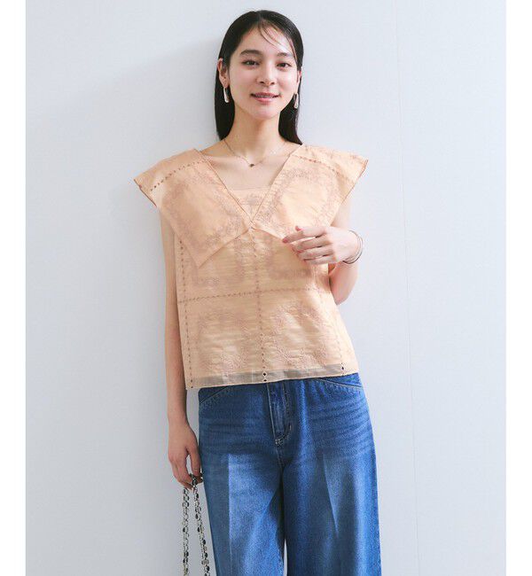 VIS「コンパクトビッグカラーブラウス」|シャツ・ブラウス|