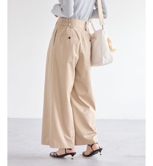 VIS「フロントタックデザインワイドパンツ」|チノ|