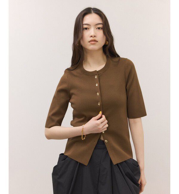 ADAM ET ROPE'「キュプラMIXクールタッチカーディガン/UV抑制/接触冷感」|カーディガン|