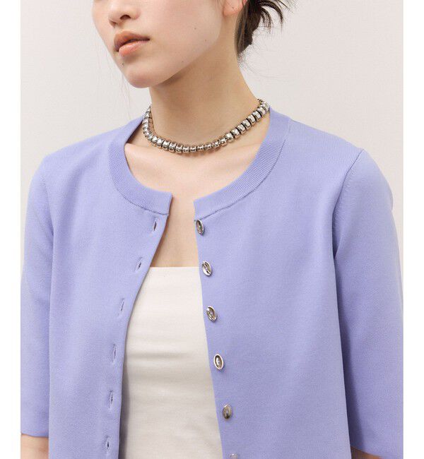 ADAM ET ROPE'「キュプラMIXクールタッチカーディガン/UV抑制/接触冷感」|カーディガン|