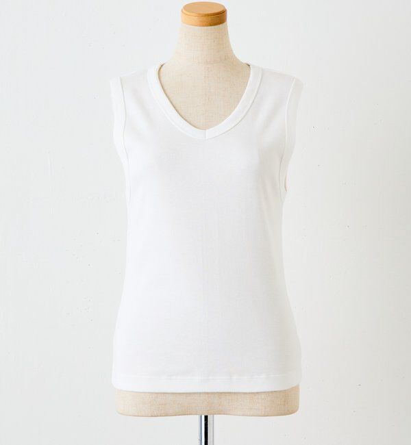  「【CEPIE./セピエ】Vネックフライスノースリーブ」|Tシャツ・カットソー|