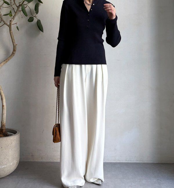  「ヘンリーネックリブニット」|ニット・セーター|