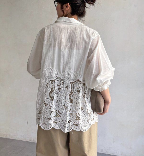  「ケミカルレース切替シャツ」|シャツ・ブラウス|