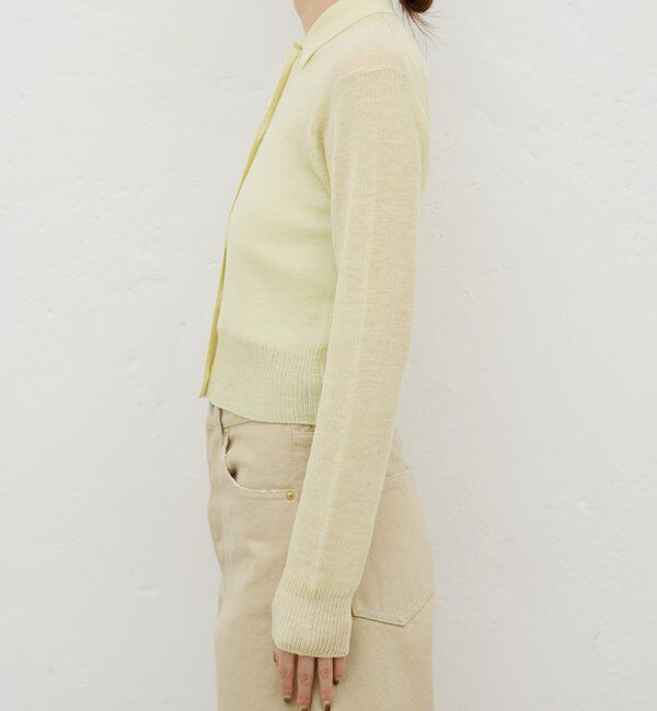  「【HERITANOVUM】【セットアップ対応】シアーリブポロニット」|ニット・セーター|