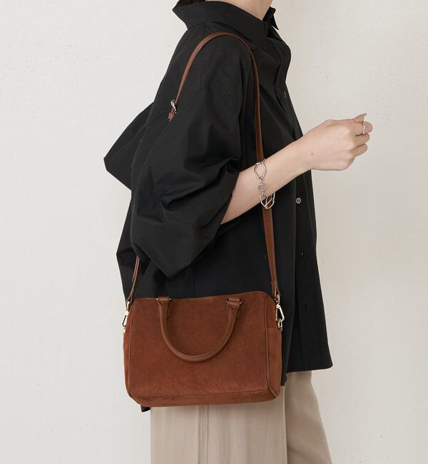  「スエード2WAYミニボストンバッグ」|ボストンバッグ|