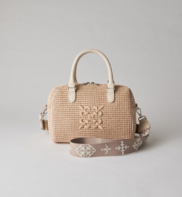  「ナイロンラフィアミニボストンバッグ」|ボストンバッグ|