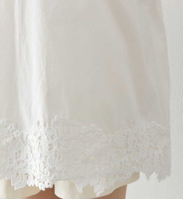  「裾レーススキッパーシャツ」|シャツ・ブラウス|