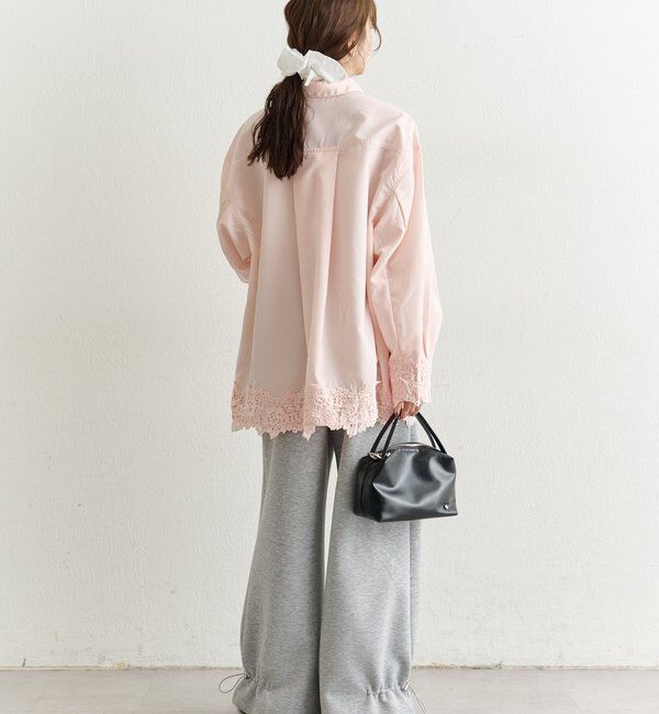  「裾レーススキッパーシャツ」|シャツ・ブラウス|