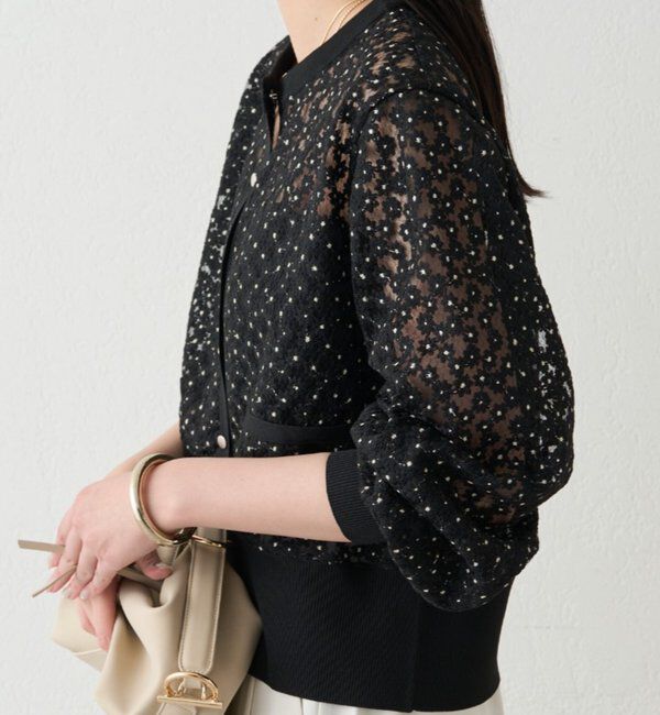  「コクーンスリーブフラワーカーデ」|ニット・セーター|