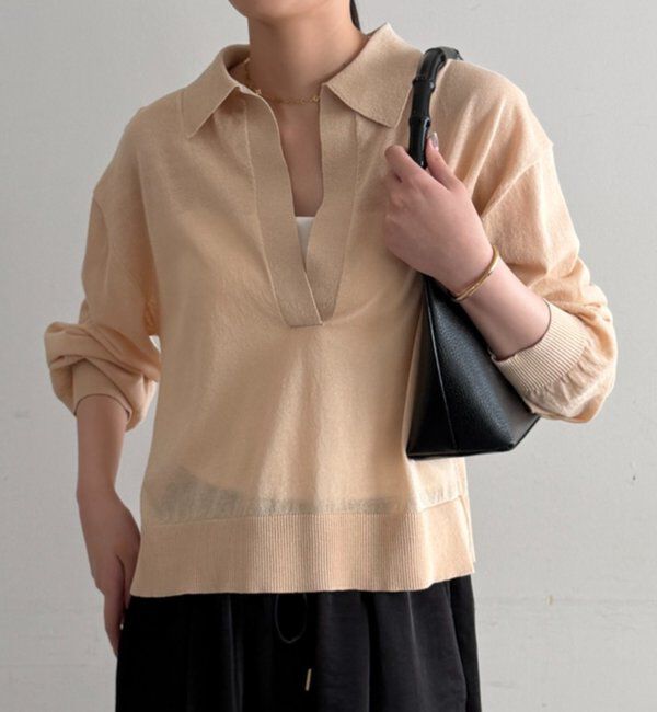  「スキッパーポロニット」|ニット・セーター|