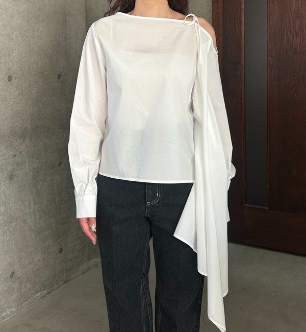  「アシメリボンブラウス」|シャツ・ブラウス|