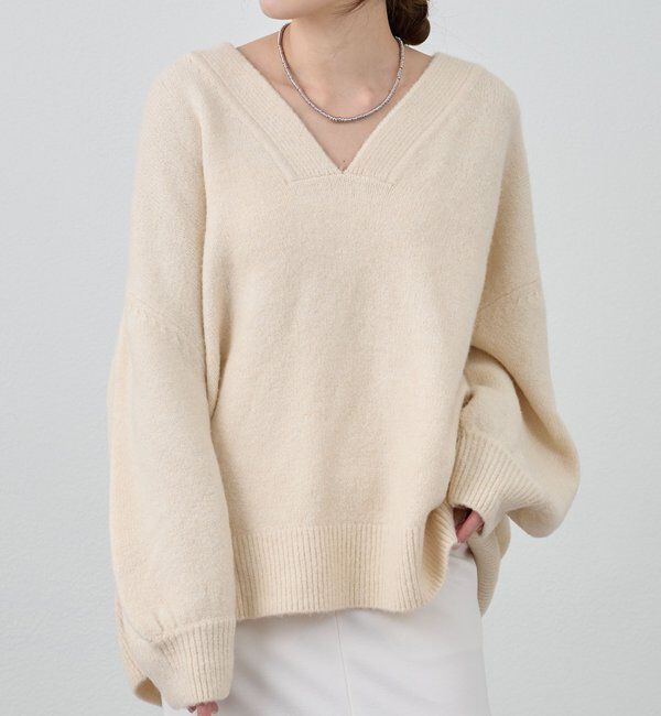  「【@kanako_ikiコラボカラー】【全骨格キレイ見え】ウェーブネックニット」|ニット・セーター|
