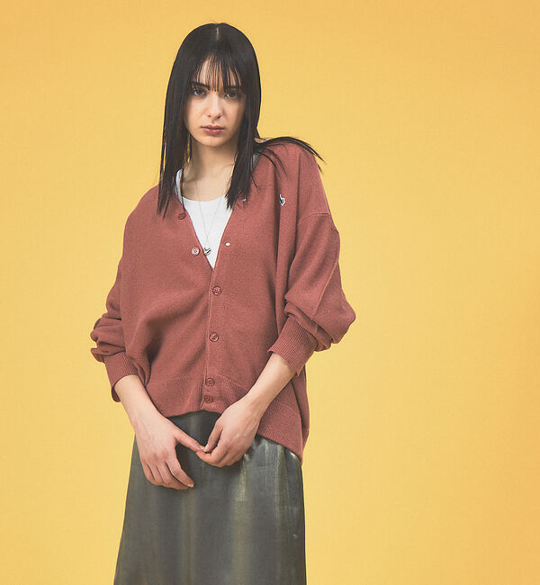 ABAHOUSE「【PENNEY'S / ペニーズ】THE FOX COLOR CARDIGAN」|カーディガン|ピンク系その他1