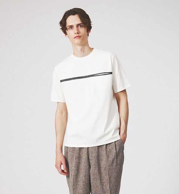 ABAHOUSE「【フロントシーム】 デザイン ポケット Tシャツ」|Tシャツ・カットソー|ホワイト
