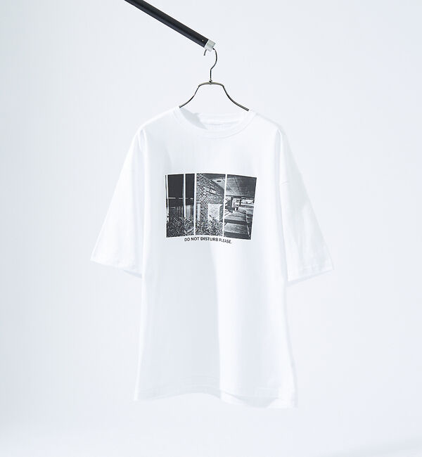 ABAHOUSE「DoNotDisturb グラフィック プリント 半袖Tシャツ/オーバーサイズ/」|Tシャツ・カットソー|ホワイト