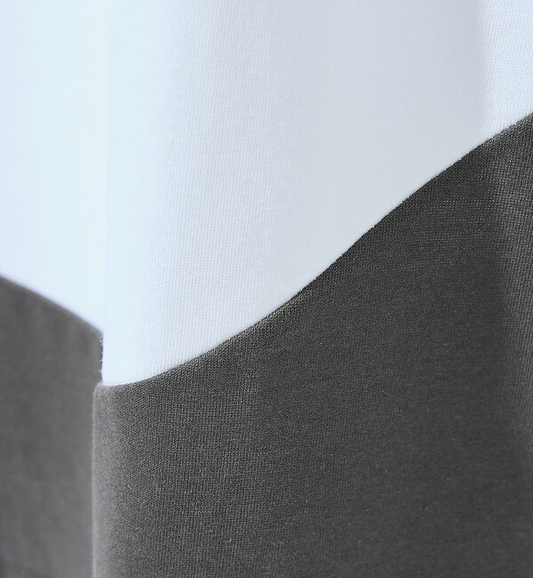 ABAHOUSE「ウズマキ バイカラー 半袖Tシャツ / オーバーサイズ」|Tシャツ・カットソー|