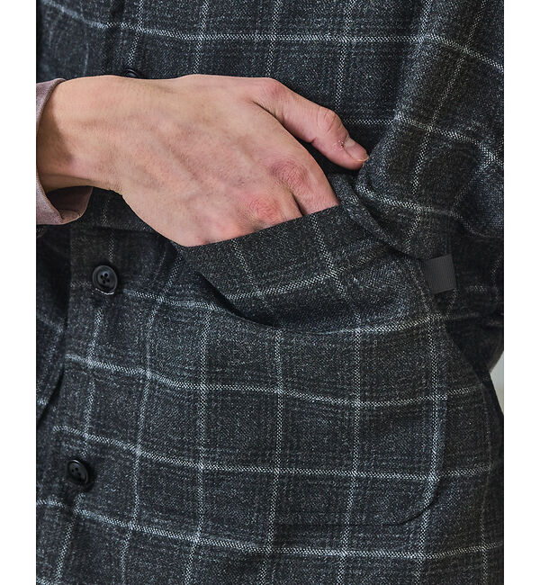 ABAHOUSE「【セットアップ対応】ウールライク チェック CPOシャツブルゾン / ボックスシ」|ブルゾン・スタジャン|