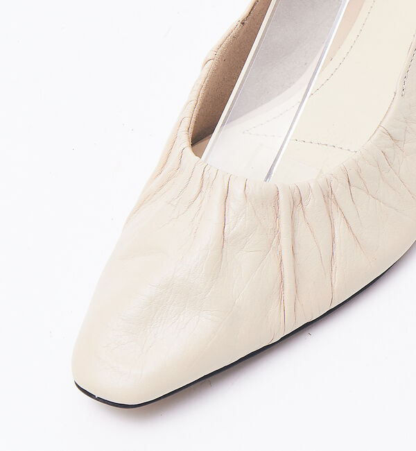 Rouge vif「quartierglam ギャザーレースアップシューズ」|パンプス|