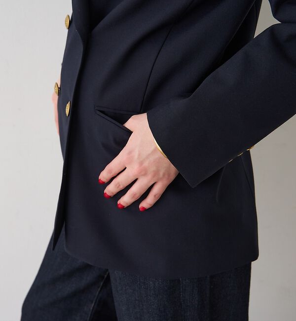 Rouge vif「メンズライクダブルジャケット」|テーラードジャケット|
