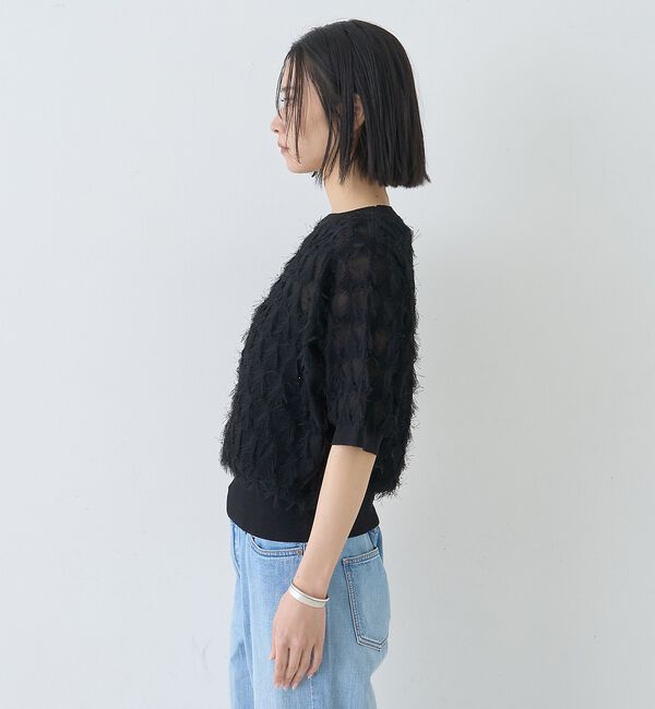 Rouge vif「ドットシアーフリンジニット」|ニット・セーター|