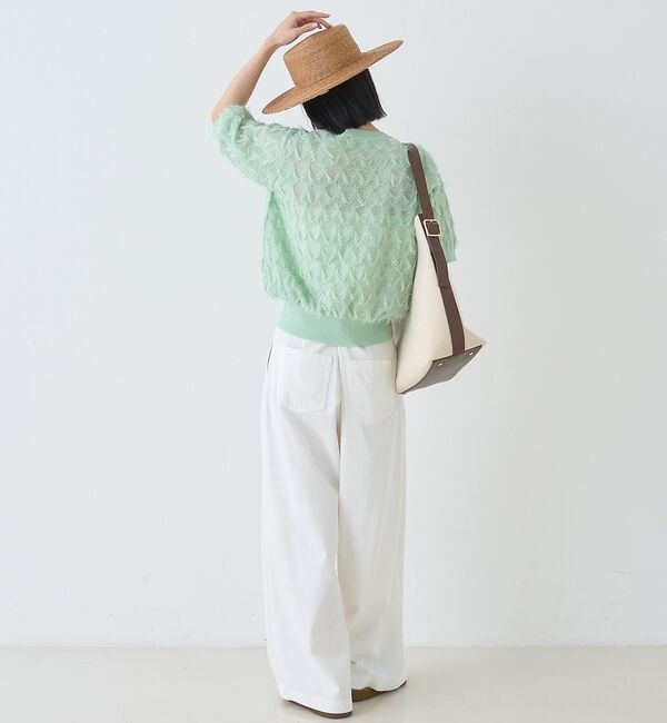 Rouge vif「ドットシアーフリンジニット」|ニット・セーター|