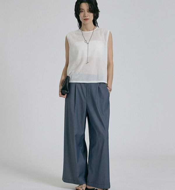 qualite「【接触冷感＆セットアップ対応】ライトデニムパンツ」|その他|