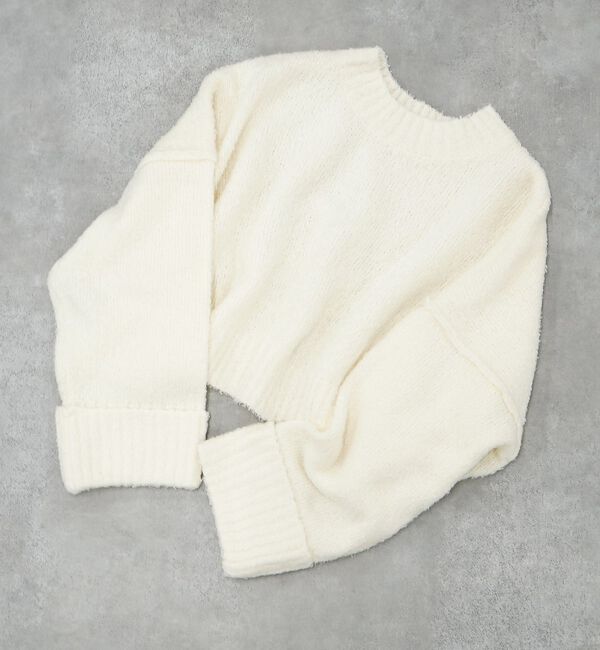 abahouse mavie「ブークレワイドスリーブショートニット」|ニット・セーター|