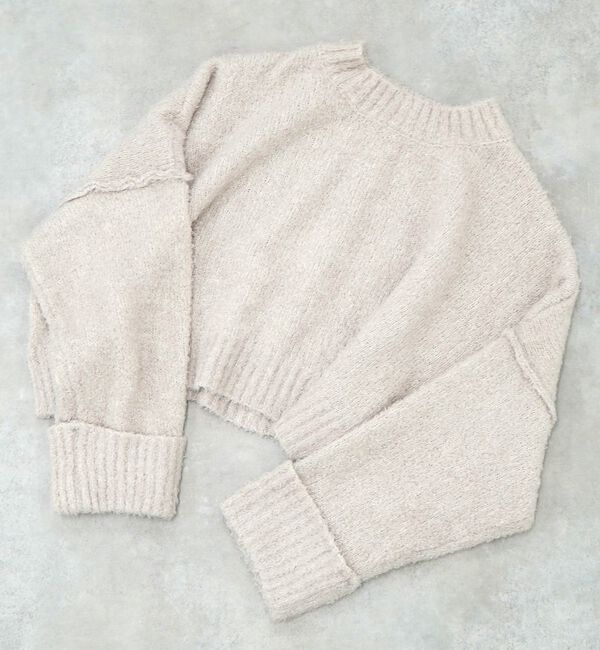 abahouse mavie「ブークレワイドスリーブショートニット」|ニット・セーター|