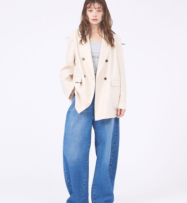 abahouse mavie「【セットアップ対応】ライトメランジダブルジャケット/長袖/シーズンレス」|その他|