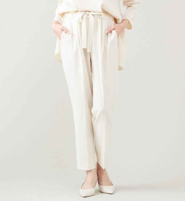 TIARA「イージータックパンツ」|スラックス|アイボリー