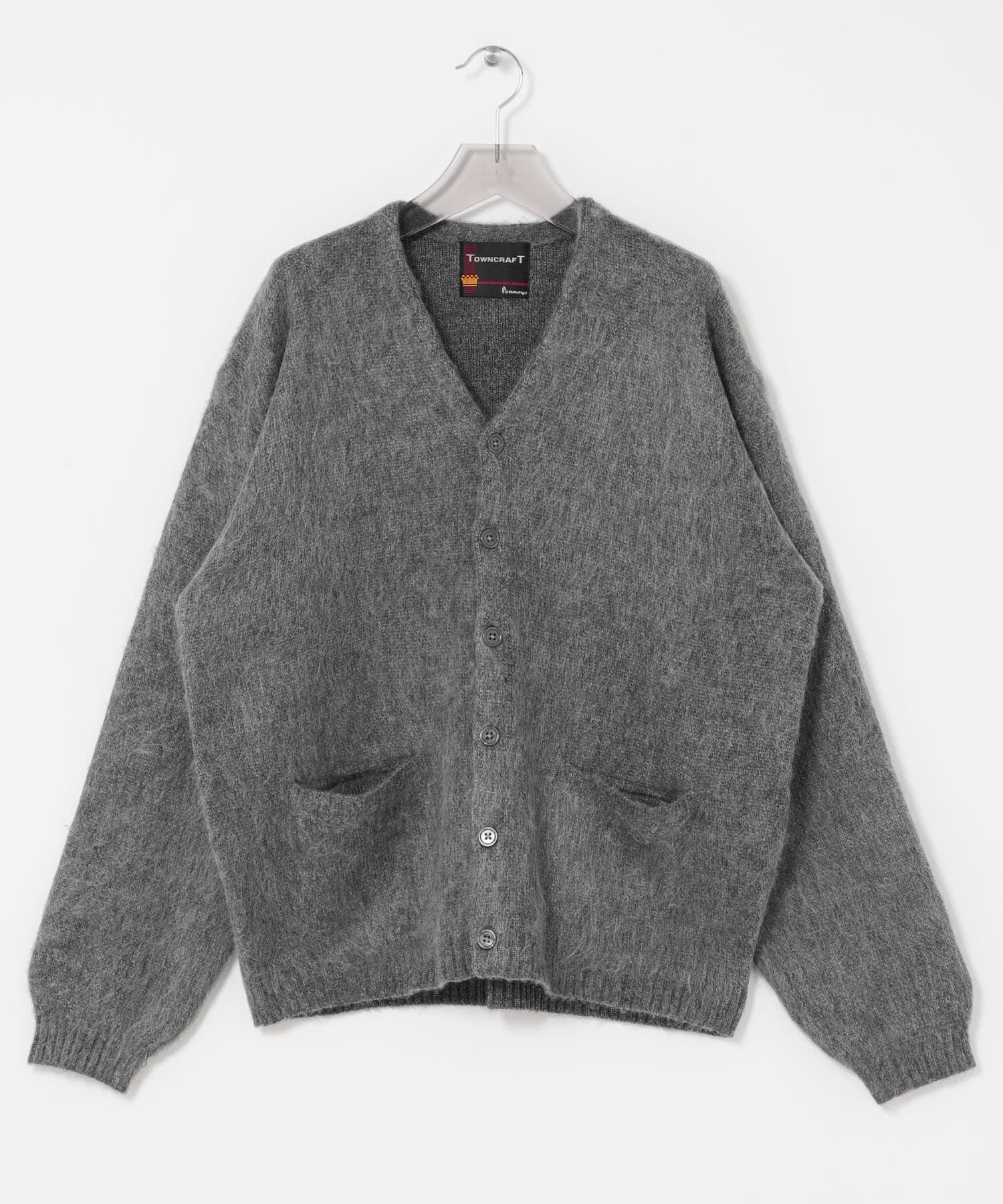 URBAN RESEARCH「TOWNCRAFT　SOLID SHAGGY CARDIGAN」|カーディガン|グレー