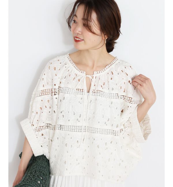  「TORRAZZO DONNAカットワークレースブラウス」|シャツ・ブラウス|