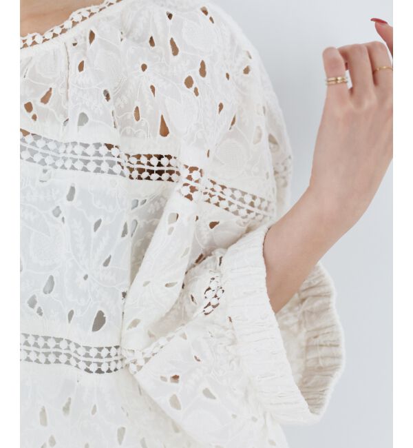  「TORRAZZO DONNAカットワークレースブラウス」|シャツ・ブラウス|