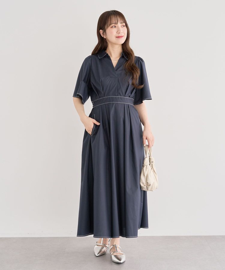 Green Parks「・ELENCARE DUE スキッパーワンピース」|ワンピース|Navy