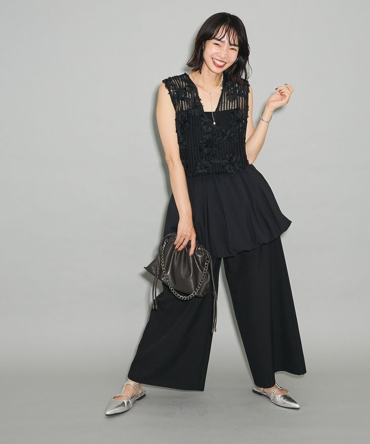 Green Parks「テープ刺繍レースベスト」|ベスト・ジレ|