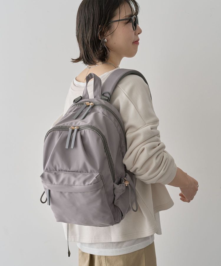 Green Parks「【10ポケBag】収納アドバイザー監修2層リュック」|リュック|Gray