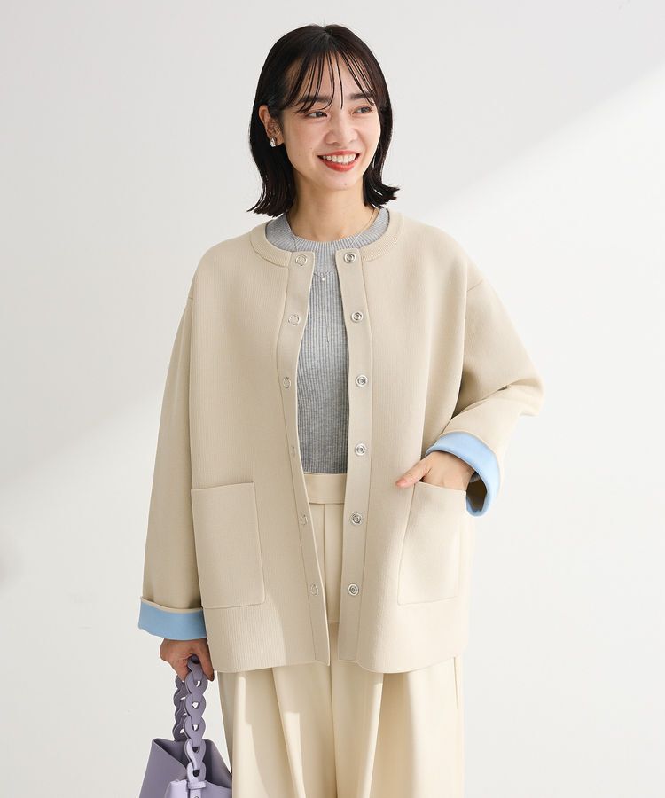 Green Parks「リングドットニットコーディガン」|カーディガン|Beige