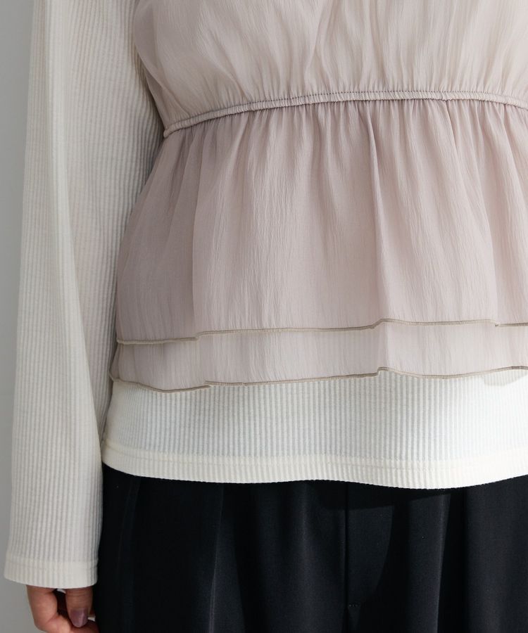 Green Parks「オーガンジービスチェドッキングプルオーバー」|Tシャツ・カットソー|