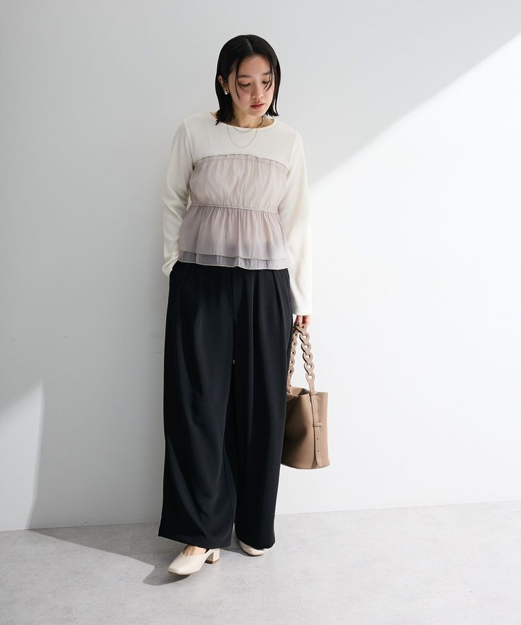 Green Parks「オーガンジービスチェドッキングプルオーバー」|Tシャツ・カットソー|