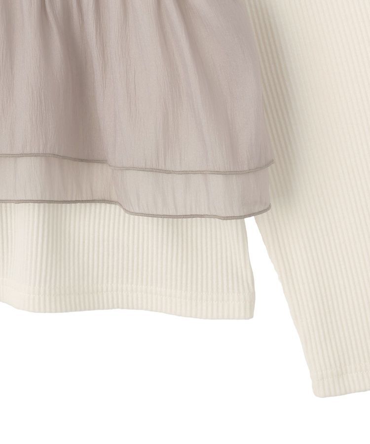 Green Parks「オーガンジービスチェドッキングプルオーバー」|Tシャツ・カットソー|