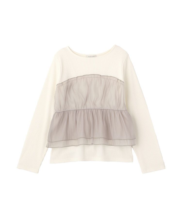 Green Parks「オーガンジービスチェドッキングプルオーバー」|Tシャツ・カットソー|