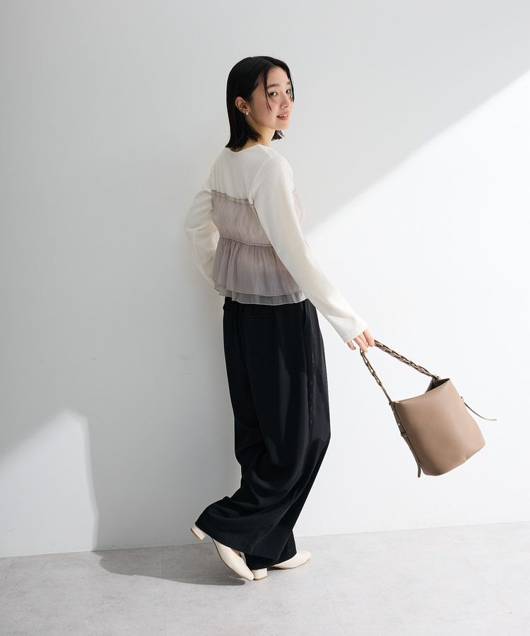 Green Parks「オーガンジービスチェドッキングプルオーバー」|Tシャツ・カットソー|