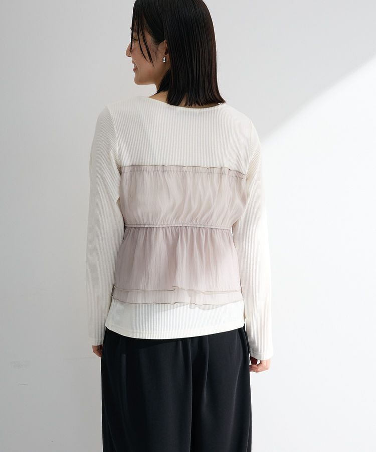 Green Parks「オーガンジービスチェドッキングプルオーバー」|Tシャツ・カットソー|