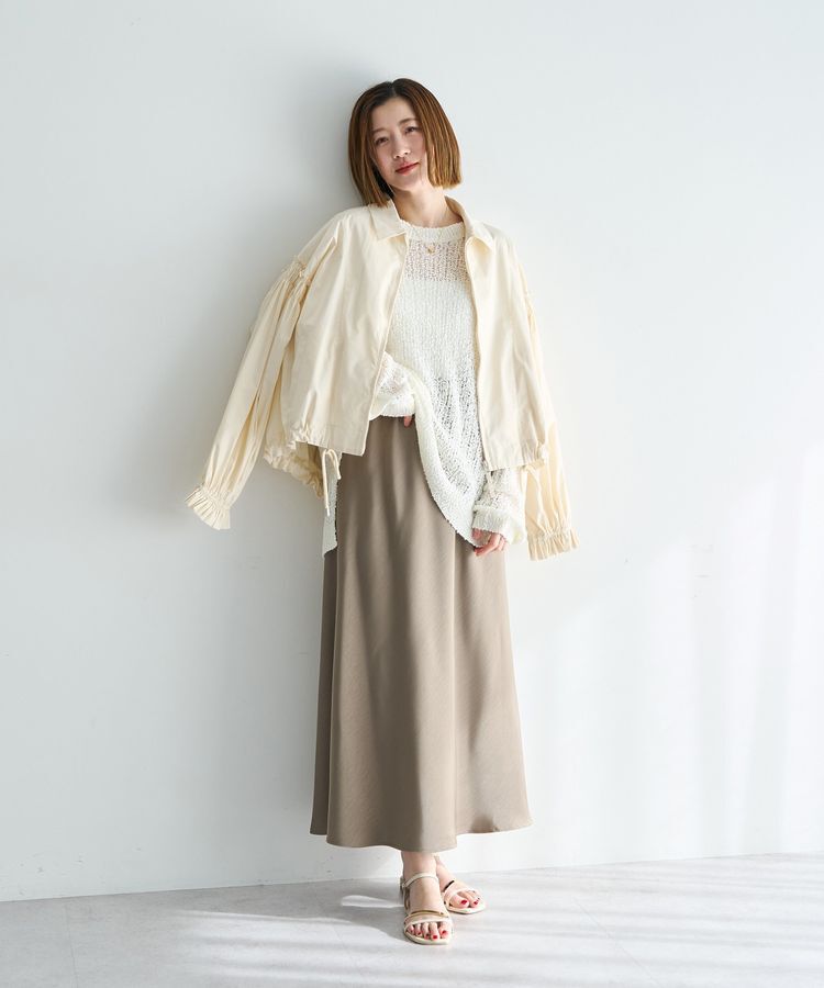 Editt by YECCA VECCA「ボリュームギャザーデザインZIPブルゾン」|ブルゾン・スタジャン|