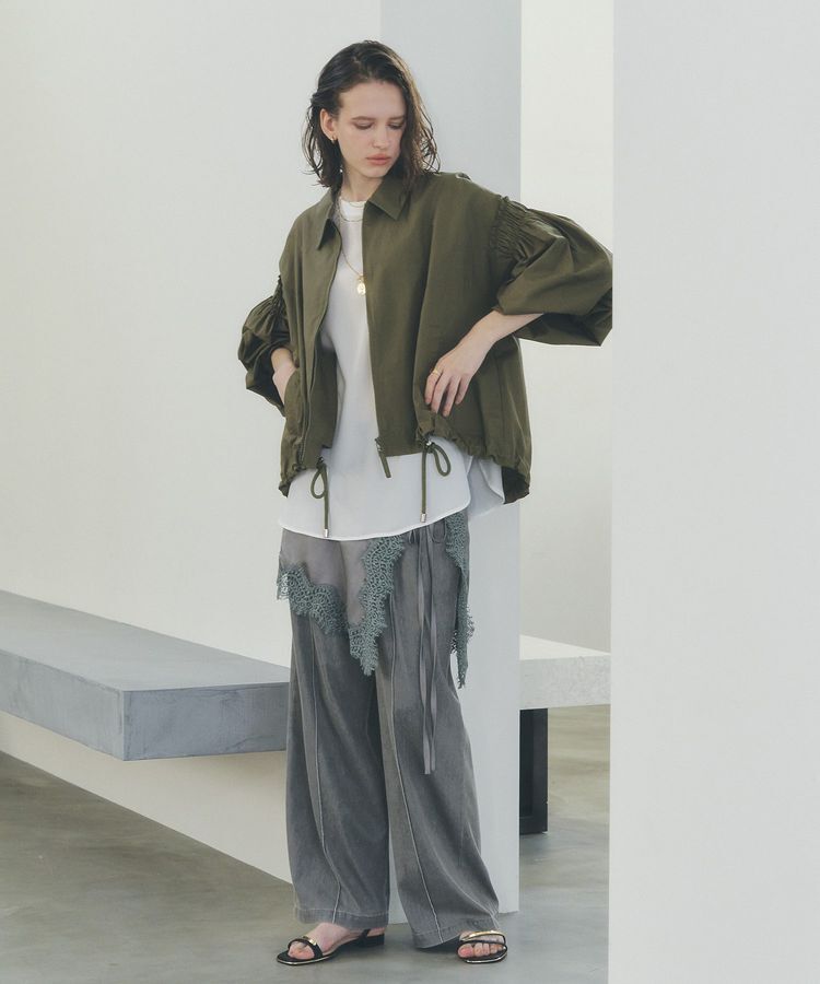 Editt by YECCA VECCA「ボリュームギャザーデザインZIPブルゾン」|ブルゾン・スタジャン|