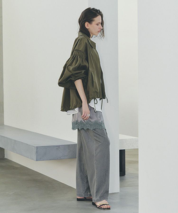 Editt by YECCA VECCA「ボリュームギャザーデザインZIPブルゾン」|ブルゾン・スタジャン|