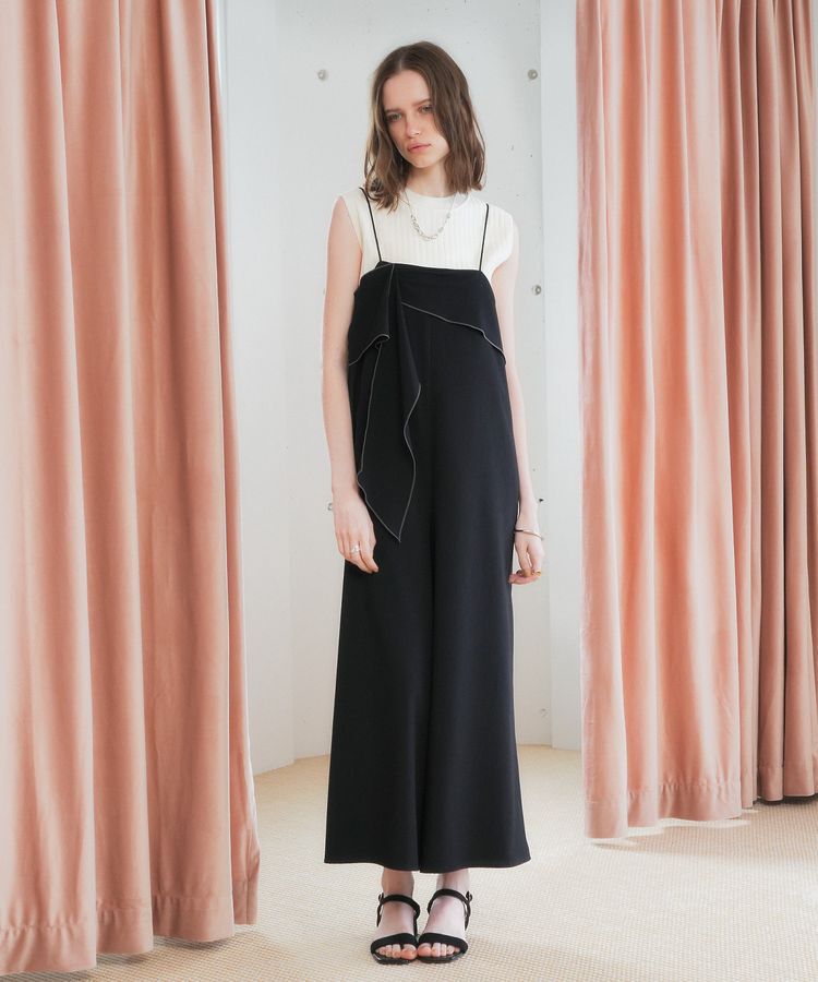 YECCA VECCA「ラッフルキャミオールインワン」|オールインワン|